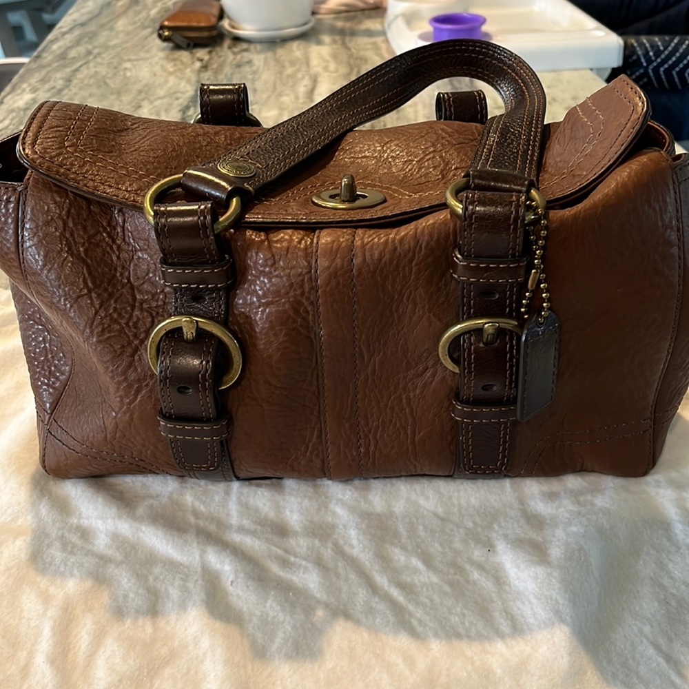 Coach double strap shoulder bag
